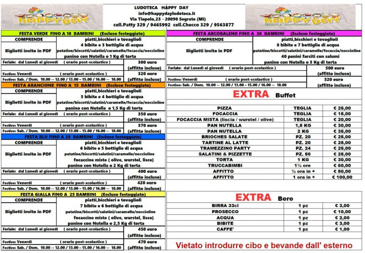 ATTENZIONE!! CONTROLLARE CHE IL PREZZIARIO SIA QUELLO 2025/2026